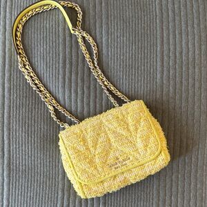 Kate Spade Sunny Yellow Tweed Crossbody Bag